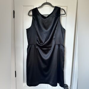 GAP Black Satin Mini Dress with Pockets